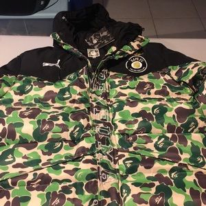 Bape camo down jacket